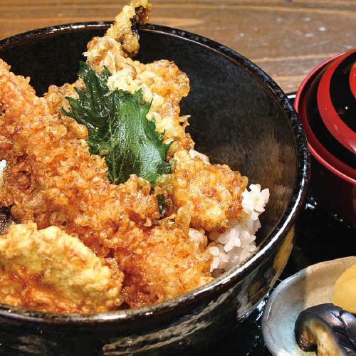Tendon [with incense and miso soup]