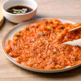 豚肉とキムチのチヂミ