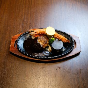 ハンバーグとプリプリ海老フライ 単品