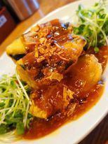 Eggplant frit with Sichuan sauce