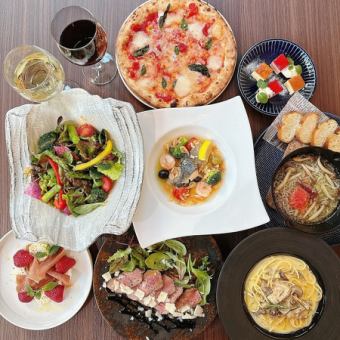 トンガリアーノを満喫☆プレミアムコース お料理8品 飲み放題100分 ◎ 6,800円(税込)