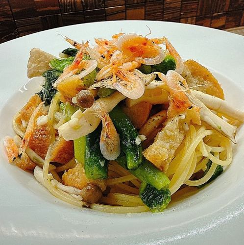 仙台麩と桜海老の和風パスタセット
