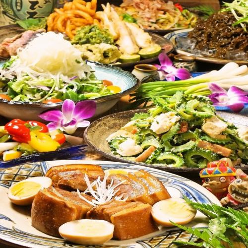 [Most popular!] Full of volume★Ishigaki Island course♪ 6 dishes 5,500 yen (2.5 hours all-you-can-drink included) Sunday-Thursday is 4,500 yen!!