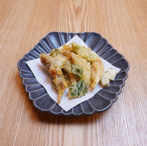春の天ぷら盛り合わせ
