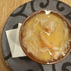 白子と蟹の茶碗蒸し