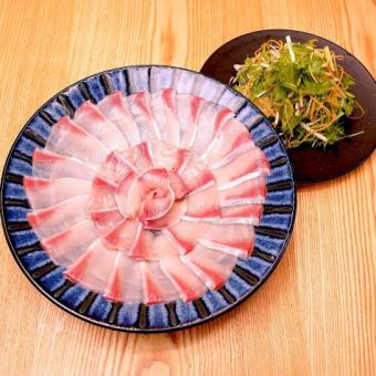 【平日可選】草村鰤魚涮涮鍋宴套餐☆共11道菜,6,500日圓(含稅)☆包含120分鐘暢飲☆