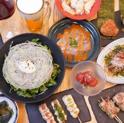 【平日ご希望の方】クサムラの宴会コース☆全１５品６５００円(税込み)☆１２０分飲み放題付き☆
