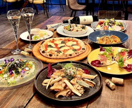 女子会プラン4200円 料理8品+2h飲放(スパークリングワインも飲放)