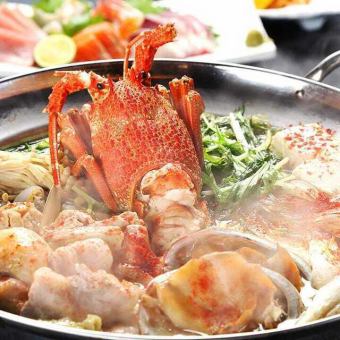 8 dishes including charcoal-grilled Tokachi beef and Ise lobster hot pot [Hana course] 3 hours all-you-can-drink included ◎ 4,500 yen
