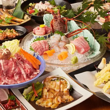 ■3H飲み放題付『紫雲コース』伊勢海老に金目鯛や藁焼きに十勝牛など〈全9品〉6000円⇒5000円