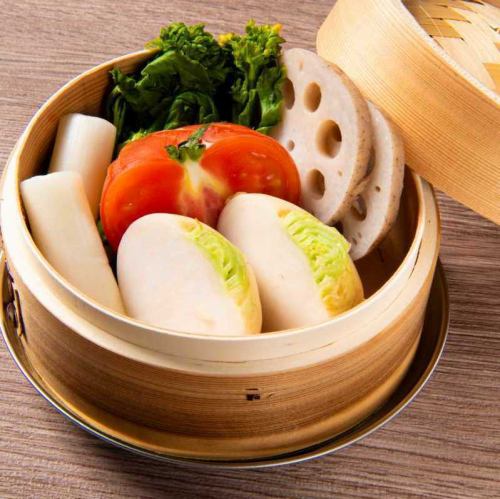 旬の蒸し野菜盛り