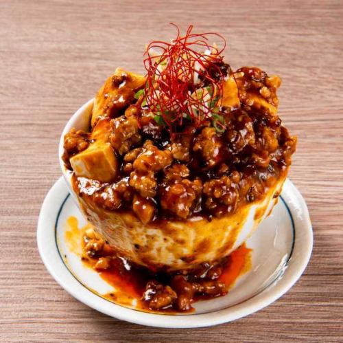 こぼれ麻婆豆腐丼