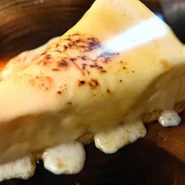 お客様の目の前で炙るスイーツ
