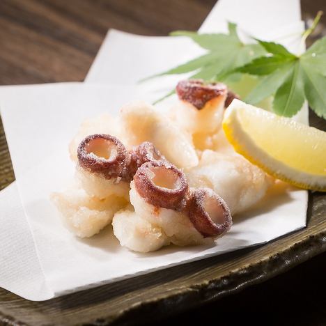 Deep-fried raw octopus