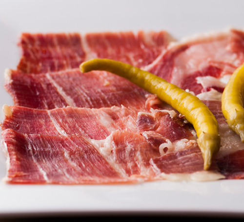 Jamon Ibérico (Iberian pork ham) from Extremadura, Spain