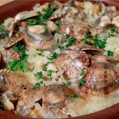 Rice with clams (1~2 people, 0.5 cup of rice)