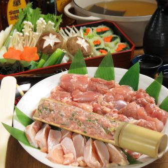 【含无限畅饮】“白汤水泷套餐～使用嫩国产鸡～”5道菜 5,500日元（含税）～ *需要预约