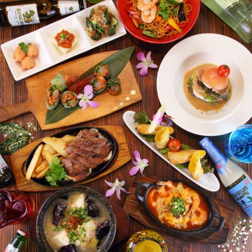Have a banquet with creative cuisine from around the world ☆