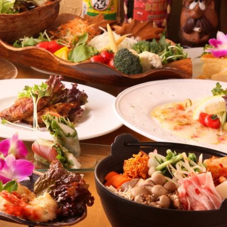 11 dishes, 5500 yen course, 2 hours all-you-can-drink
