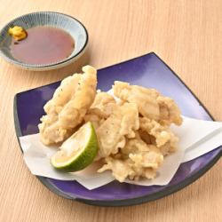 とり天 辛子酢醤油
