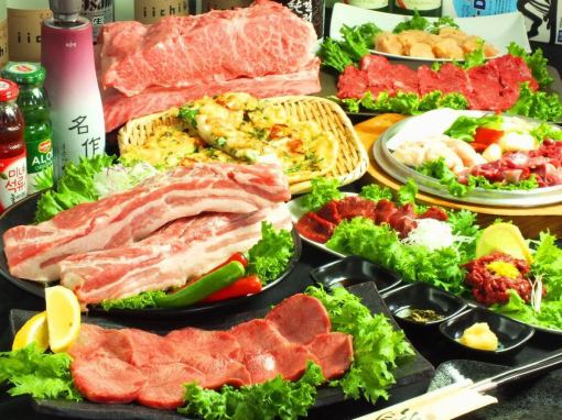 噸噸荷爾蒙非常符合套餐☆〈全22種〉享有肉類及韓國料理7,000日圓（含稅）