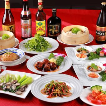 【2時間飲み放題付】『青蓮』全9品5900円海老の食べ比べ、フカヒレ炒飯など絶品◎ 宴会