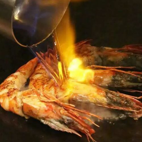shrimp with basil sauce