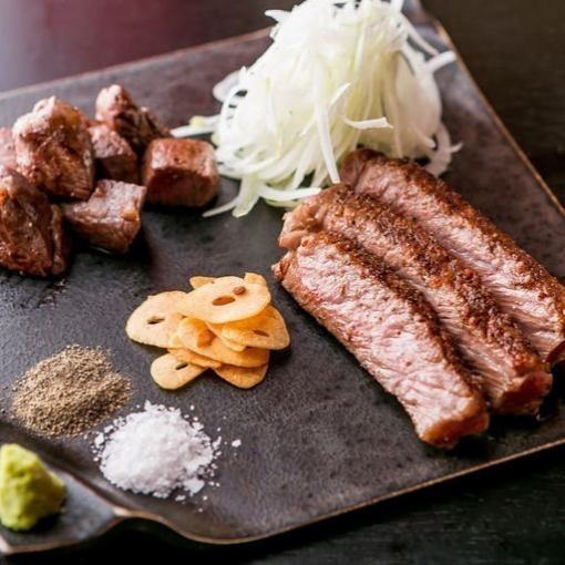 "Recommended for welcome and farewell parties" [2-hour all-you-can-drink included] "Iki" special meat tasting comparison - premium beef tongue and luxury sirloin beef
