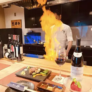 Pairing of carefully selected sake with food