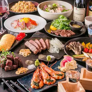Recommended for party organizers: "Stylish" casual course with 2 hours of all-you-can-drink, including special lean Wagyu beef steak - 8,800 yen