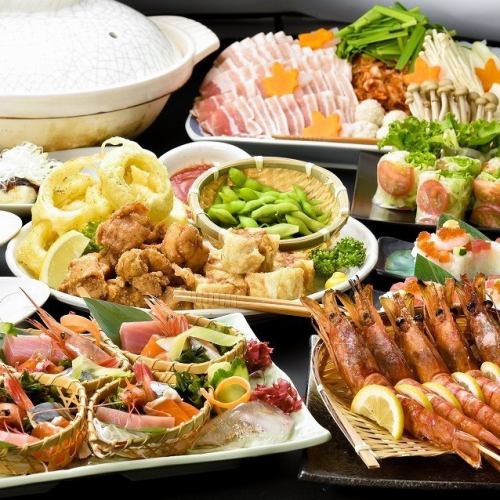 ≪NEW!≫ Includes sashimi platter and hot pot of your choice [Winter limited course] 2 hours [all-you-can-drink] included ☆ 4,000 yen (tax included) ~