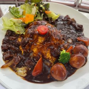 NO.13 【和牛使用】オムライス(ビーフシチュー)