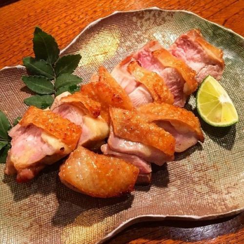 Hinai chicken grilled with salt