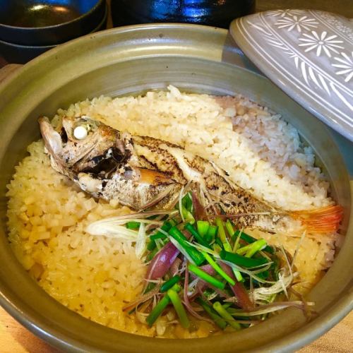 Blackthroat seaperch cooked with rice