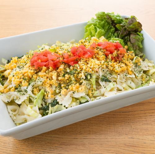 所沢産小松菜と春キャベツのミモザ風コールスロー