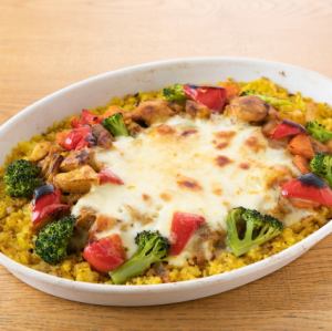 所沢産人参と彩り野菜のタンドリー風ドリア