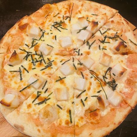 Mochi and Mentaiko Pizza