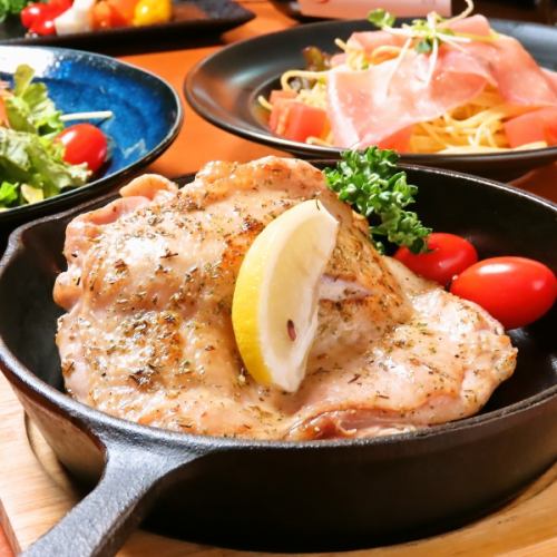 [2.5 hours all-you-can-drink] COZY easy course ★ Herb chicken, recommended PIZZA, etc. ★ 7 dishes 5,000 yen ⇒ 4,700 yen (tax included)