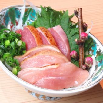 【一人一皿盛り】贅沢歓送迎会…地鶏刺し&お魚ユッケなど10品…『極食う～堪能コース～』3500円