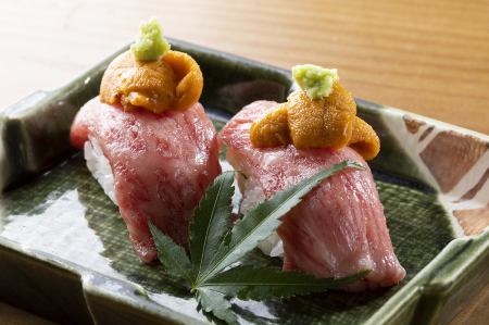 Sea urchin rice ball