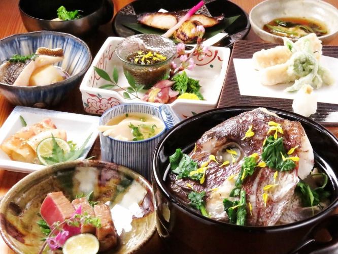 【柜台限定】鱼砂锅饭～前所未有的时令日本料理顶级套餐～10道菜品