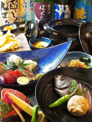 [個人推薦套餐] 美味的成人宴會。7,000日圓的無限暢飲「Shun」套餐，您可以享受每月更換的時令菜餚！