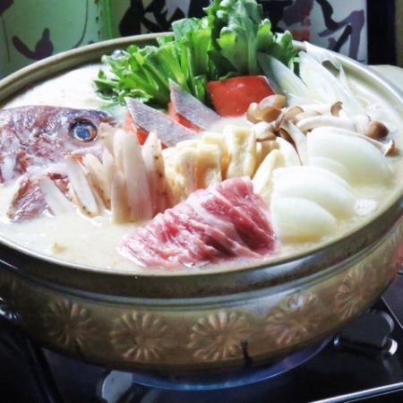 【期間限定】酒粕鍋90分飲み放題付(L.O.5分前)コース6500円（税込）