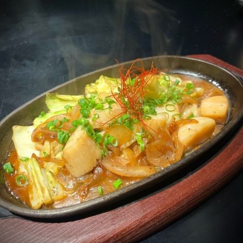 帆立のいしる醤油バター焼き