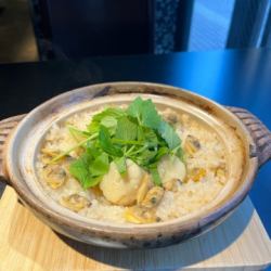 帆立とあさりの土鍋ご飯
