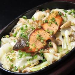 奶油烤秋鮭魚和蘑菇