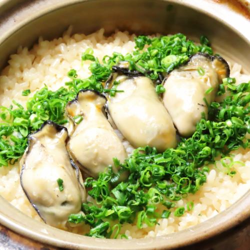 牡蠣の土鍋ご飯