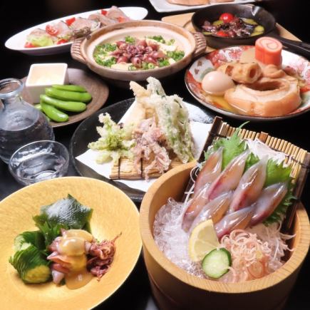  【９５００円コース】3・4月金沢港直送鮮魚×能登豚を味わう！2時間飲み放題付き贅沢コース