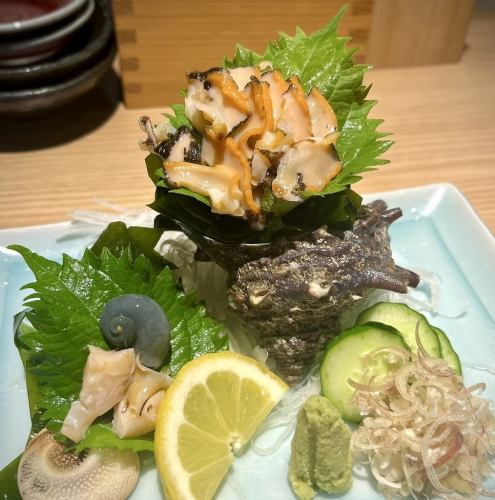 活サザエのお造り