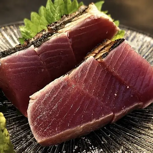 Salt-seared bonito